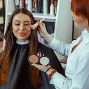 Professional Makeup Application at Salon